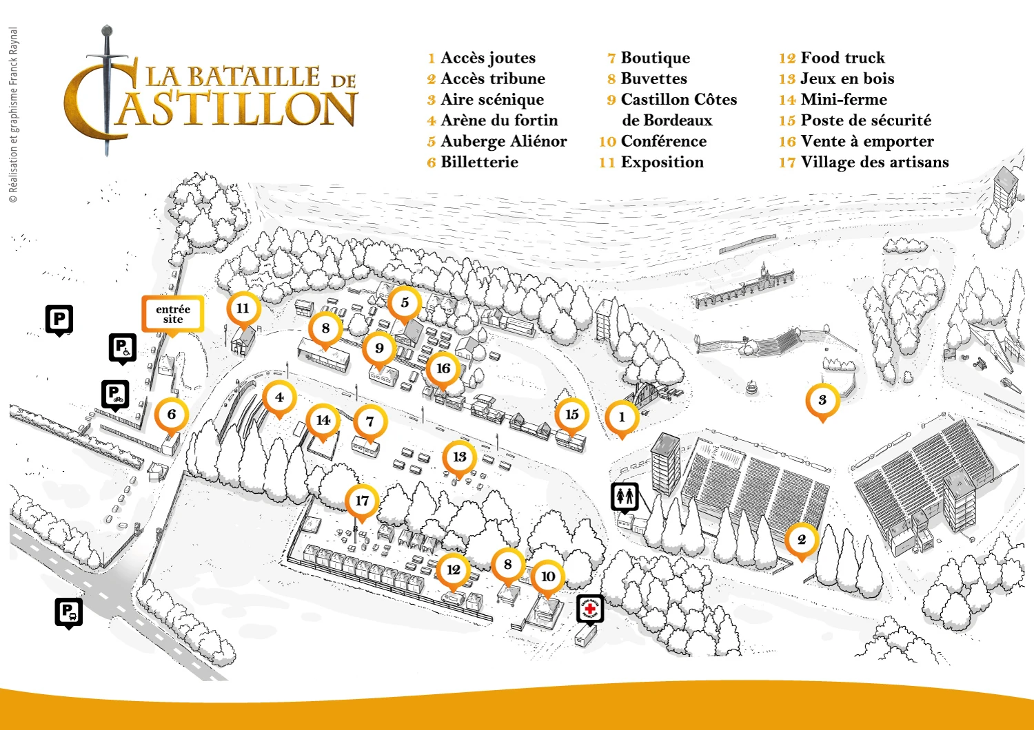 Plan du site Bataille de Castillon